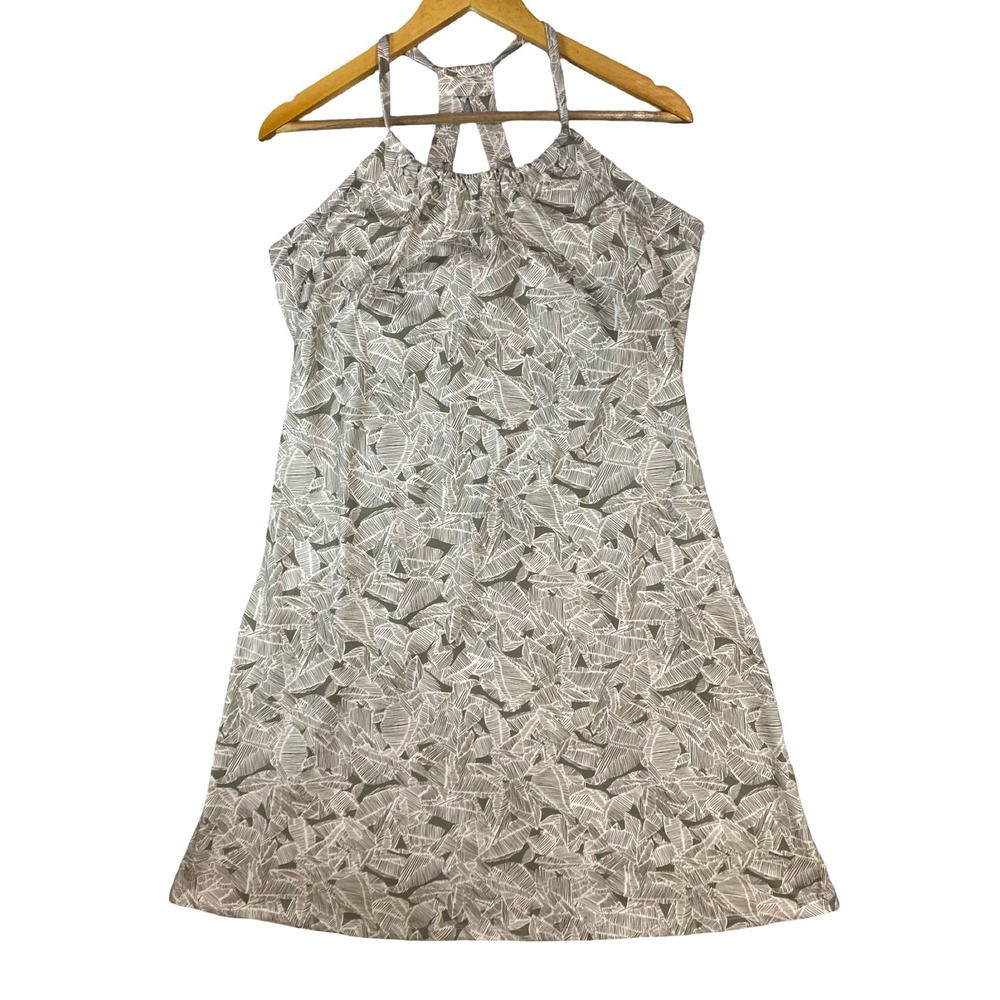 Balance Collection Womens XL Sage Green Leaf Print Racerback Active Dress Golf - Picture 7 of 10